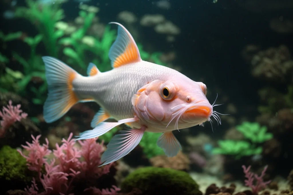 Albino Cory Catfish in 3D