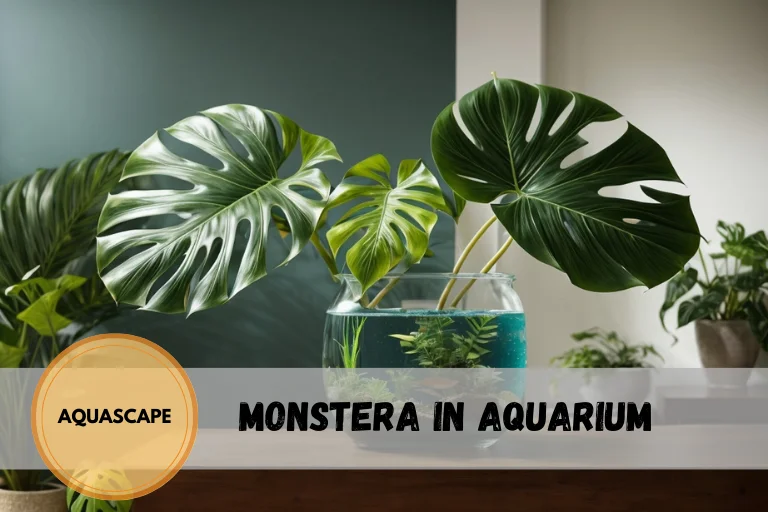 monstera in aquarium